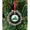 Wreath Ornament With Colorized Quarter Green Vintage Christmas Truck Coin